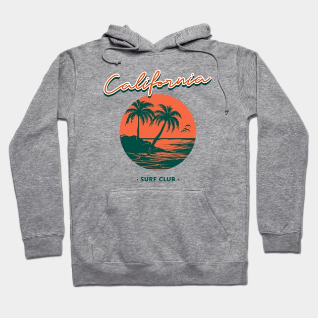 California Surf Club Hoodie by Tip Top Tee's